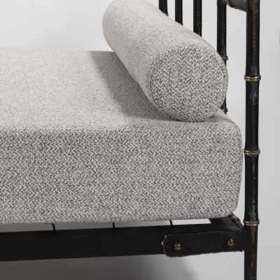 Jacques Adnet Black Leather Daybed Lit