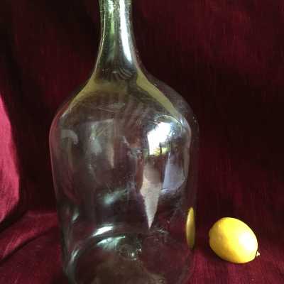 Great blown glass bottle, with a capacity of approximately 6 liters (Mathusalem), glassware XVIIIth
