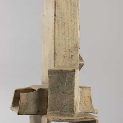 Large ceramic lamp by Marius Bessone, Vallauris. Glazed stoneware. 1960.