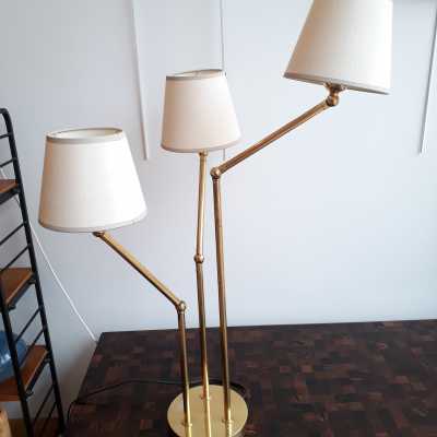 articulated brass lamp