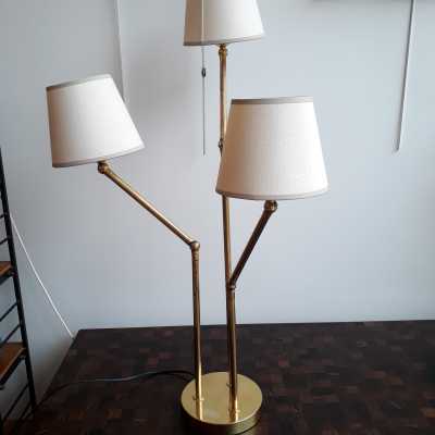 articulated brass lamp