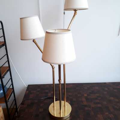 articulated brass lamp