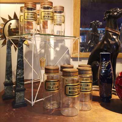 Set of 14 medicine jars