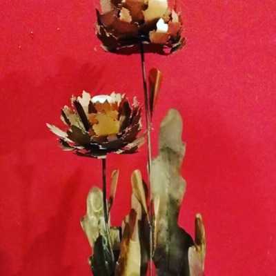 brass floor lamp flowers flowers