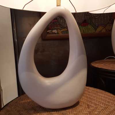 Pair of ceramic lamps