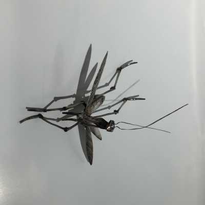 Jizaimono Praying mantis articulated in solid silver - Japan