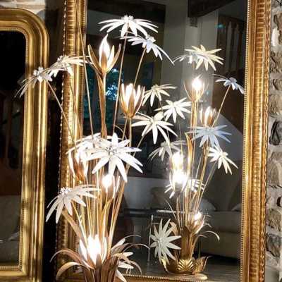 brass floor lamp flowers flowers