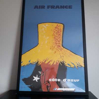 AIR FRANCE René Gruau French Riviera poster