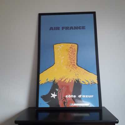 AIR FRANCE René Gruau French Riviera poster