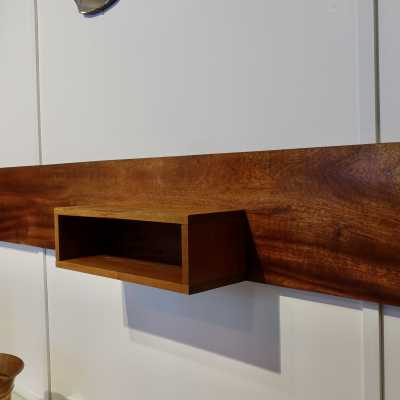 Rare headboard in solid oak. Charlotte Perriand