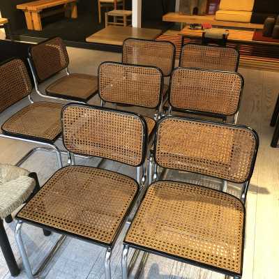 "Cesca" or "B32" chairs by Marcel Breuer.