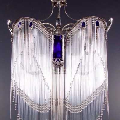 blue opaline chandelier blue flowers flowers