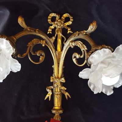 Wall lamp in gilt bronze XIXth