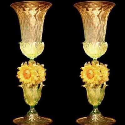 pair of murano vases