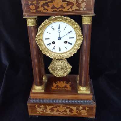 Pendulum XIXth inlaid wood