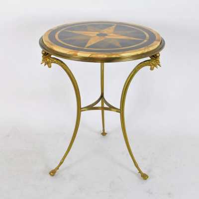 Maison Charles bronze pedestal table