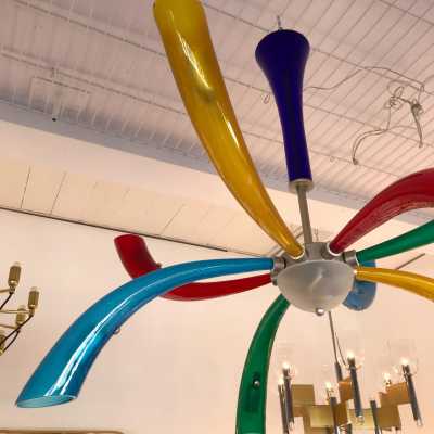 Murano glass chandelier Barovier Toso Italy 1990