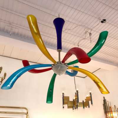 Murano glass chandelier Barovier Toso Italy 1990