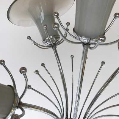 Floor lamp Murano glass metal mazzega Italy 1970