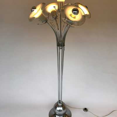 Floor lamp Murano glass metal mazzega Italy 1970