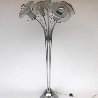 Floor lamp Murano glass metal mazzega Italy 1970
