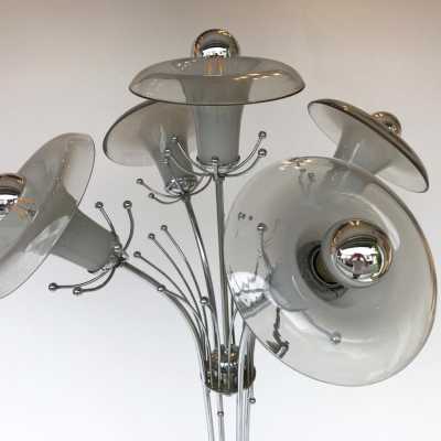 Floor lamp Murano glass metal mazzega Italy 1970