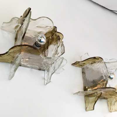 Carlo Nason Mazzega Murano wall lamp Italy 1970