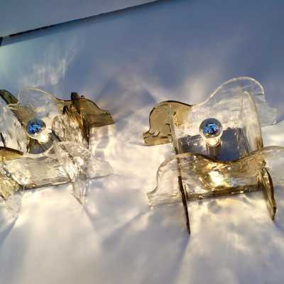 Carlo Nason Mazzega Murano wall lamp Italy 1970