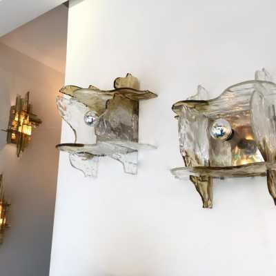 Carlo Nason Mazzega Murano wall lamp Italy 1970