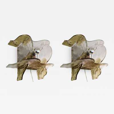 Carlo Nason Mazzega Murano wall lamp Italy 1970