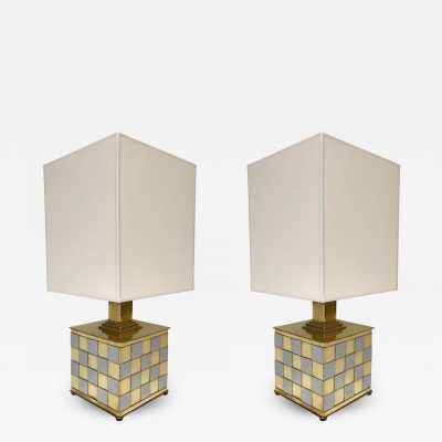 Brass and chrome metal lamps 1970
