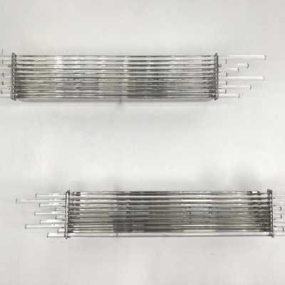 wall lamps pair murano glass metal vistosi 1970 1990