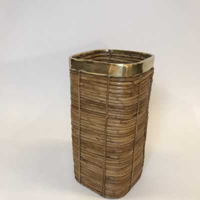 Rattan umbrella stand. Gabriella Crespi.