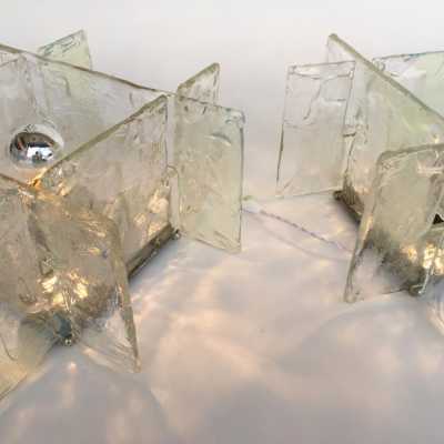 carlo nason mazzega wall lamps 1970