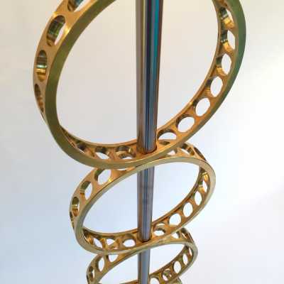 Brass metal floor lamps France 1970 1990