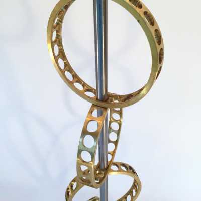 Brass metal floor lamps France 1970 1990