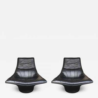 pair of gerard van den berg montis leather armchairs 1970 1980