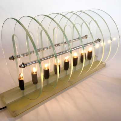glass and plexiglass lamp Memphis Italy 1980