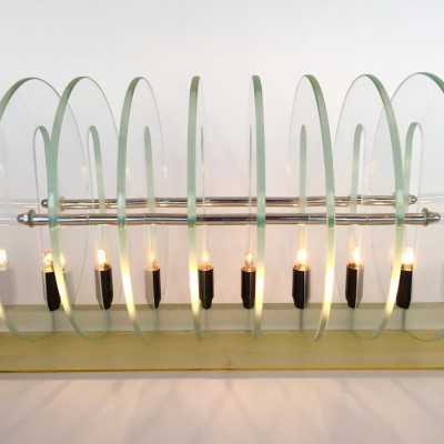 glass and plexiglass lamp Memphis Italy 1980