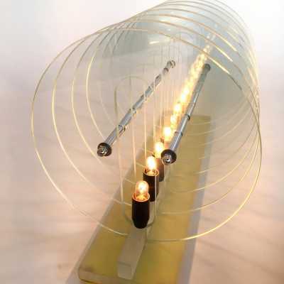 glass and plexiglass lamp Memphis Italy 1980