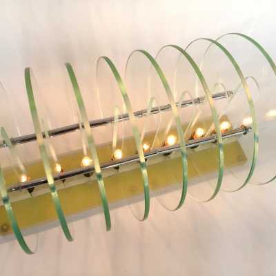glass and plexiglass lamp Memphis Italy 1980