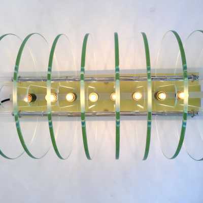 glass and plexiglass lamp Memphis Italy 1980