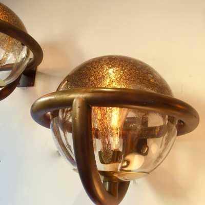 La Murrina wall lights Murano glass brass 1970 Italy