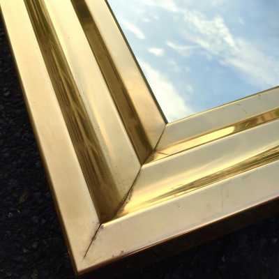 mirror pair brass 1970