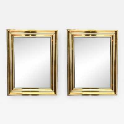mirror pair brass 1970