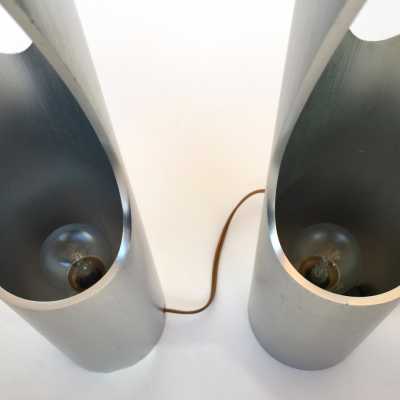 1970 metal sculpture lamp