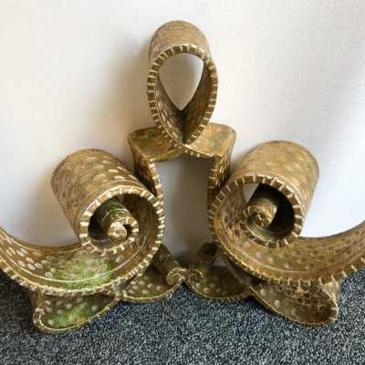 console wrought iron gold leaf pier luigi colli 1940 1950