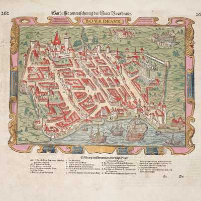 bordeaux old prints - topography
