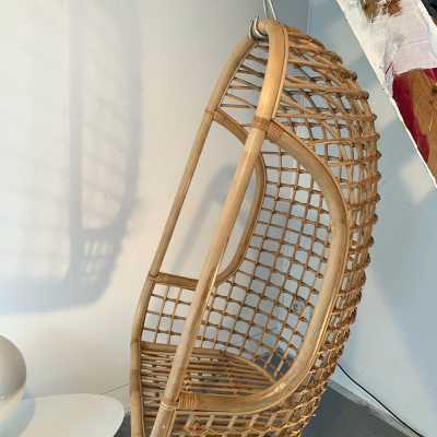 rattan cage armchairs bonacina italy 1970 1980