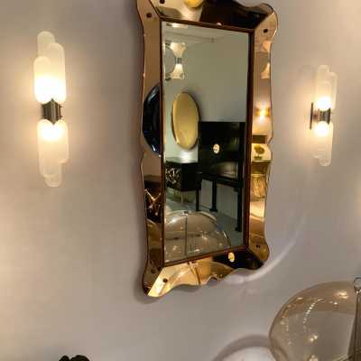 crystal mirror art fontana arte italy 1950 1960